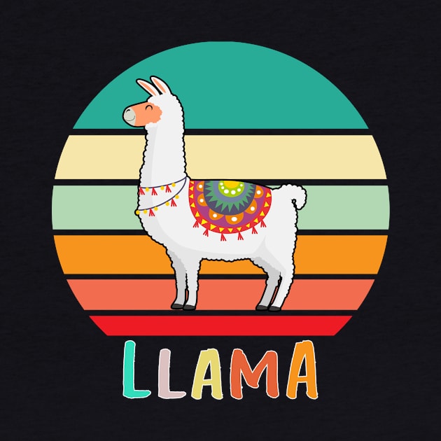 Vintage Retro Llama by adrinalanmaji